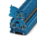 Phoenix Contact PT Series Blue Fused DIN Rail Terminal, Single-Level, Fused