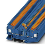 Phoenix Contact QTC Series Blue Knife Disconnect Terminal Block, Quick Connect Termination