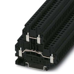 Phoenix Contact UTTB 2,5 BK Series Black DIN Rail Terminal Block, Screw Termination