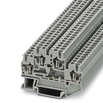 Phoenix Contact STTB Series Grey DIN Rail Terminal Block, Spring Clamp Termination