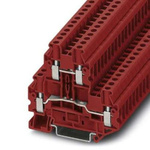 Phoenix Contact UTTB 4 Series Red DIN Rail Terminal Block, 0.14 → 6mm², Screw Termination, ATEX, IECEx