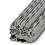 Phoenix Contact STTB Series Grey DIN Rail Terminal Block, Spring Clamp Termination