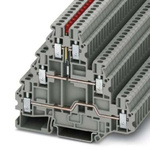 Phoenix Contact UT Series Grey DIN Rail Terminal Block, Screw Termination