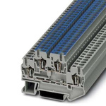 Phoenix Contact STTB Series Grey DIN Rail Terminal Block, Spring Clamp Termination