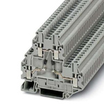 Phoenix Contact UTTB Series Grey DIN Rail Terminal Block, Screw Termination