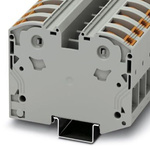 Phoenix Contact PTPOWER 35 Series Grey Component Terminal Block, 35mm², Single-Level, Push In Termination, ATEX, IECEx