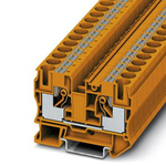 Phoenix Contact PT 10 OG Series Orange Component Terminal Block, 16mm², Push In Termination, ATEX, IECEx