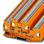 Phoenix Contact 5, QTTCB 1 Series Orange Double Level Terminal Block, 0.25 → 1.5mm², Quick Connect Termination,
