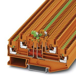 Phoenix Contact PTT 2.5-2MT OG Series Orange Knife Disconnect Terminal Block, 0.14 → 4mm², Push In Termination