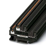 Phoenix Contact PTTB 1.5/S/2P BK Series Black Double Level Terminal Block, 0.14 → 1.5mm²