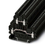 Phoenix Contact UTTB 4 Series Black Double Level Terminal Block, 0.14 → 6mm², Screw Termination, ATEX, IECEx