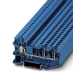 Phoenix Contact STU 4-TWIN Series Blue Feed Through Terminal Block, 0.08 → 6mm²