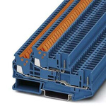 Phoenix Contact 5/ 2P, QTTCB 1 Series Blue Double Level Terminal Block, 0.25 → 1.5mm²