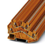 Phoenix Contact PTTBS 2.5 OG Series Orange Double Level Terminal Block, 0.14 → 4mm², Push In Termination, ATEX,