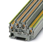 Phoenix Contact PTTB 2.5-PE/L Series Grey Double Level Terminal Block, 0.14 → 4mm², Push In Termination
