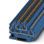 Phoenix Contact PTTB 2.5-PV BU Series Blue Double Level Terminal Block, 0.14 → 4mm², Push In Termination, ATEX,
