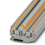 Phoenix Contact PT 2 Series Grey Component Terminal Block, 4mm², Push In Termination
