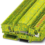 Phoenix Contact PTMED 6 Series Green, Yellow Component Terminal Block, 10mm², Push In Termination