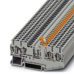 Phoenix Contact 5-QUATTRO-MT, ST 2 Series Grey Knife Disconnect Terminal Block, 4mm², Spring Cage Termination