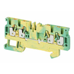 Rockwell Automation 1492-P Series Green/Yellow Feed Through Terminal Block