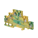 Rockwell Automation 1492-P Series Green/Yellow DIN Rail Terminal Block