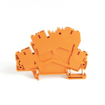 Rockwell Automation 1492 Series Orange DIN Rail Terminal Block, 4mm², Spring Clamp Termination