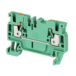 Rockwell Automation 1492-P Series Green DIN Rail Terminal Block, 2.5mm², Push In Termination, ATEX