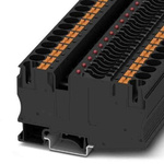 Phoenix Contact PT 10 Series Black Fused DIN Rail Terminal, Push In Termination, Fused