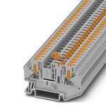 Phoenix Contact PTV Series Grey Knife Disconnect Terminal Block, Push In Termination