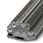 Phoenix Contact PTTBS 1.5/S/2P-PV Series Grey Double Level Terminal Block, 0.14 → 1.5mm², Push In Termination