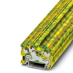 Phoenix Contact PTS 1.5/S-TWIN-PE Series Earth Terminal Block, 0.14 → 1.5mm², Push In Termination, ATEX, IECEx