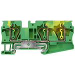 Siemens ALPHA Series Green/Yellow DIN Rail Terminal Block, 10mm², Single-Level, Spring Termination