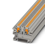 Phoenix Contact PTVC 2 Series Grey DIN Rail Terminal Block, 4mm², Single-Level, Screw Termination