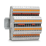 Phoenix Contact PTTBV Series Grey DIN Rail Terminal Block, 4mm², Double-Level, Push In Termination
