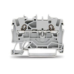 Wago TOPJOB S, 2001 Series Grey Feed Through Terminal Block, 1.5mm², Single-Level, Push-In Cage Clamp Termination,