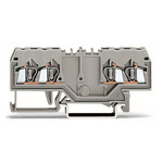 Wago 280 Series Grey Feed Through Terminal Block, 2.5mm², Single-Level, Cage Clamp Termination