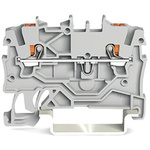 Wago TOPJOB S, 2200 Series Grey Feed Through Terminal Block, 1mm², Single-Level, Push-In Cage Clamp Termination, ATEX,