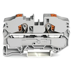 Wago TOPJOB S, 2216 Series Grey Feed Through Terminal Block, 16mm², Single-Level, Push-In Cage Clamp Termination, ATEX,