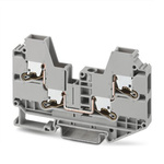 Phoenix Contact XTV 6-QUATTRO Series Grey Feed Through Terminal Block, 6mm², Single-Level, Push In Termination