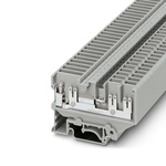 Phoenix Contact UVKB 4-FS(6-2.8-0.8) Series Grey Feed Through Terminal Block, 4mm², 1-Level, Screw Termination
