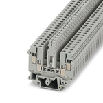 Phoenix Contact UDK 4-T Series Grey Feed Through Terminal Block, 4mm², 1-Level, Screw Termination