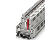 Phoenix Contact UKK 5-LA 24 RD/U-O Series Grey Component Terminal Block, 4mm², 1-Level, Screw Termination