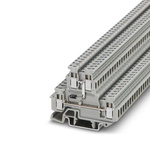 Phoenix Contact MBKKB 2.5-DIO/O-U Series Grey Feed Through Terminal Block, 2.5mm², 2-Level, Screw Termination