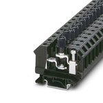 Phoenix Contact UK 10-DREHSI/K(5X25) Series Black Modular Terminal Block, 16mm², 1-Level, Screw Termination