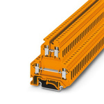 Phoenix Contact UKK 5 OG Series Orange Feed Through Terminal Block, 4mm², 2-Level, Screw Termination