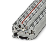 Phoenix Contact STTB 2.5-LA 24 RD Series Grey Component Terminal Block, 2.5mm², 2-Level, Spring Cage Termination