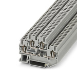 Phoenix Contact STTB 2.5-2DIO/UL-O/UL-UR Series Grey Component Terminal Block, 2.5mm², 2-Level, Spring Cage Termination