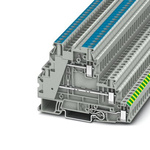 Phoenix Contact UT 4-PE/L/N Series Grey Earth Modular Terminal Block, 4mm², 1-Level, Screw Termination