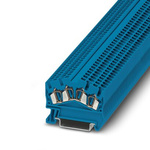 Phoenix Contact STS 2.5-QUATTRO BU Series Blue Feed Through Terminal Block, 2.5mm², 1-Level, Spring Cage Termination