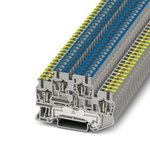 Phoenix Contact STTB 2.5-PE/N Series Grey Double Level Terminal Block, 2.5mm², Double-Level, Spring Cage Termination